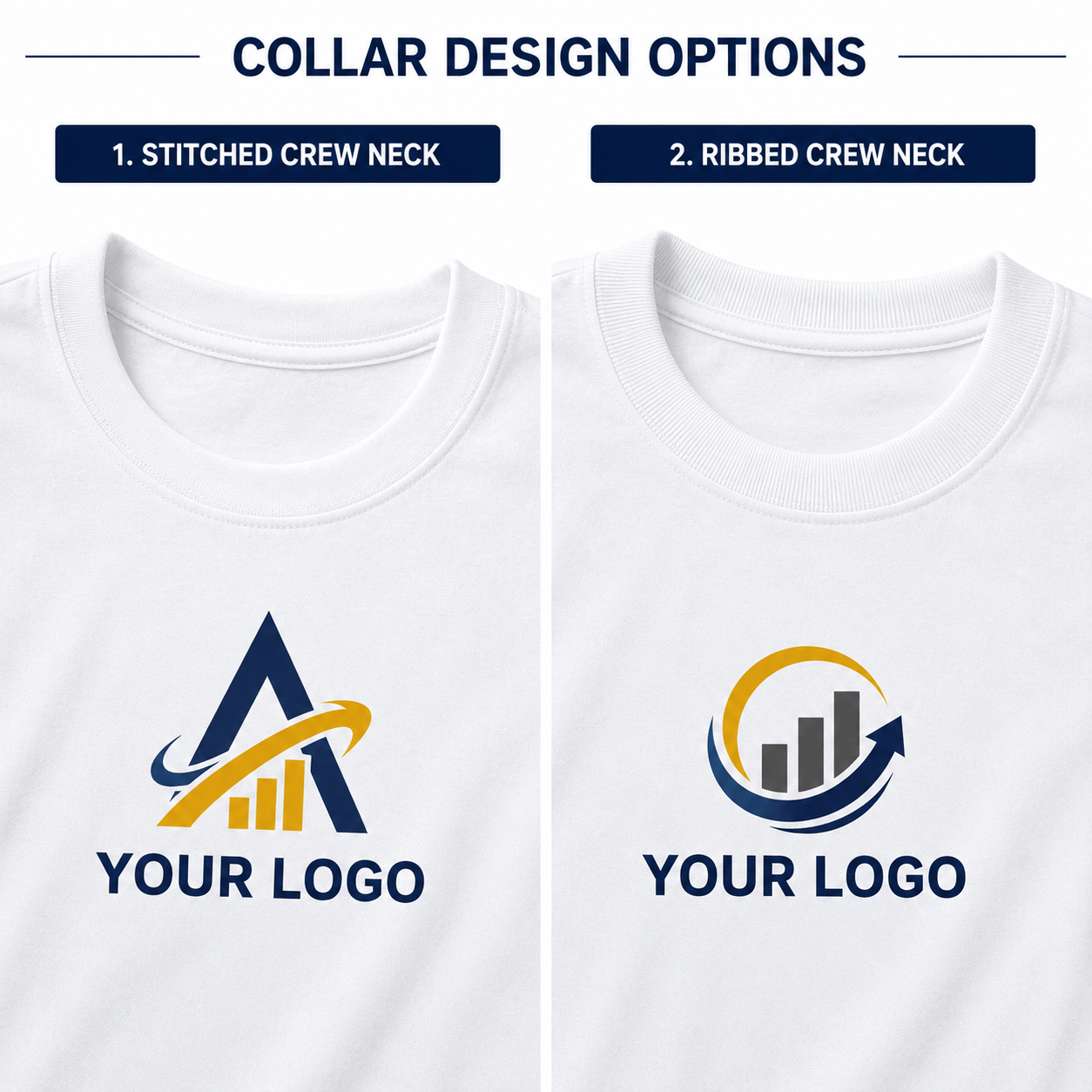 Modern Cotton Crew Neck White T-Shirt - Image 2