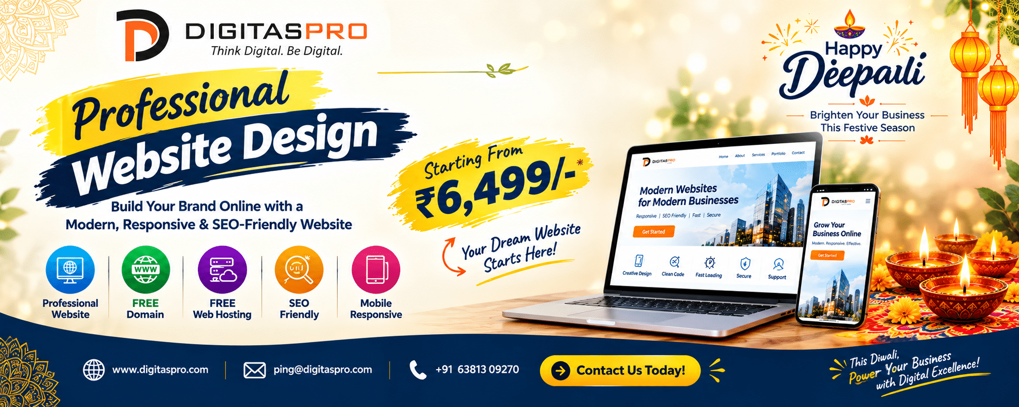 Read more about the article Deepavali Website Design Offer in Chennai – Professional Website for Just ₹6,499